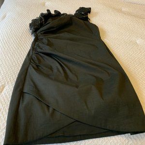 Black One-Shoulder Black Cocktail Dress - size 14